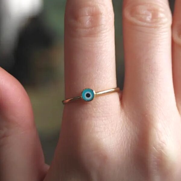 Göz Mineli Altın Yüzük